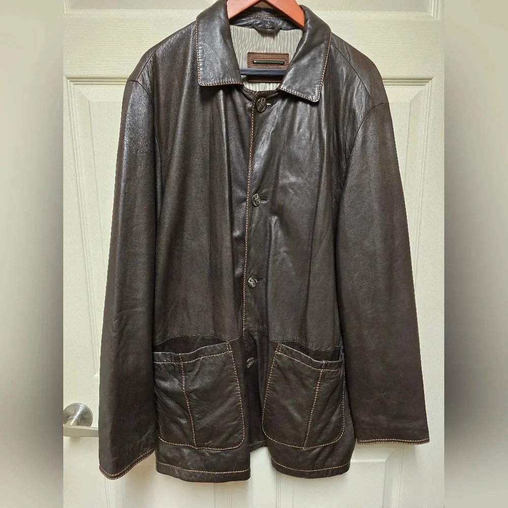 Robert Comstock "Vertical" Lambskin Men's Jacket ~ Size L